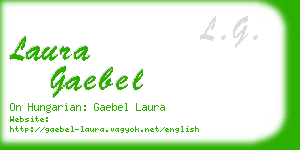 laura gaebel business card